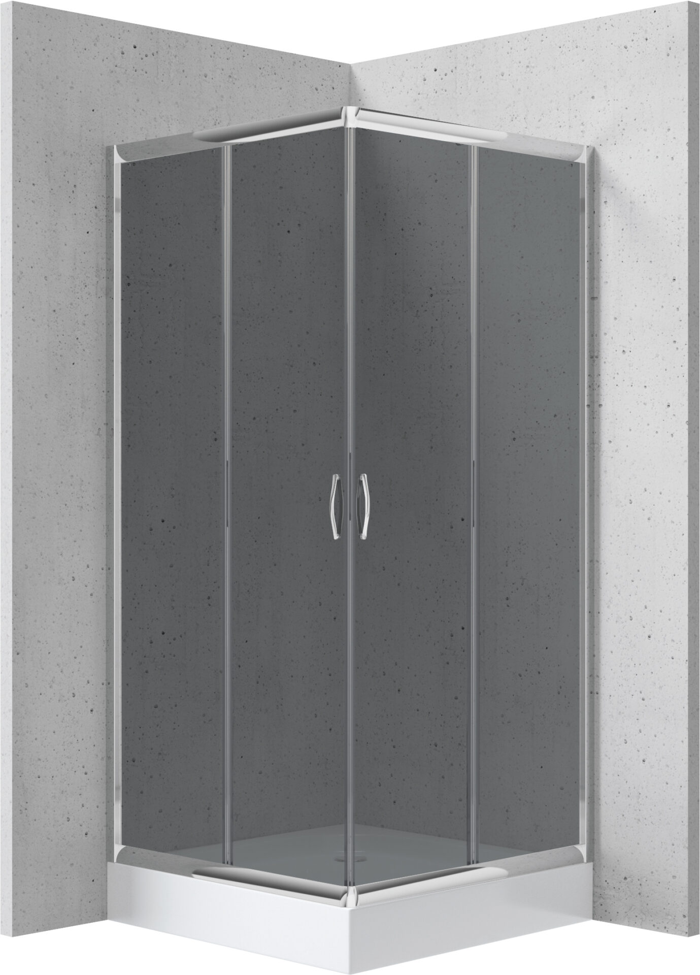 Cabine de douche avec plateau de douche