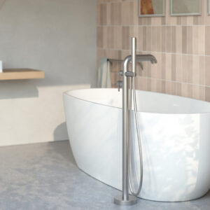 Baignoire ovale en acrylique autoportante