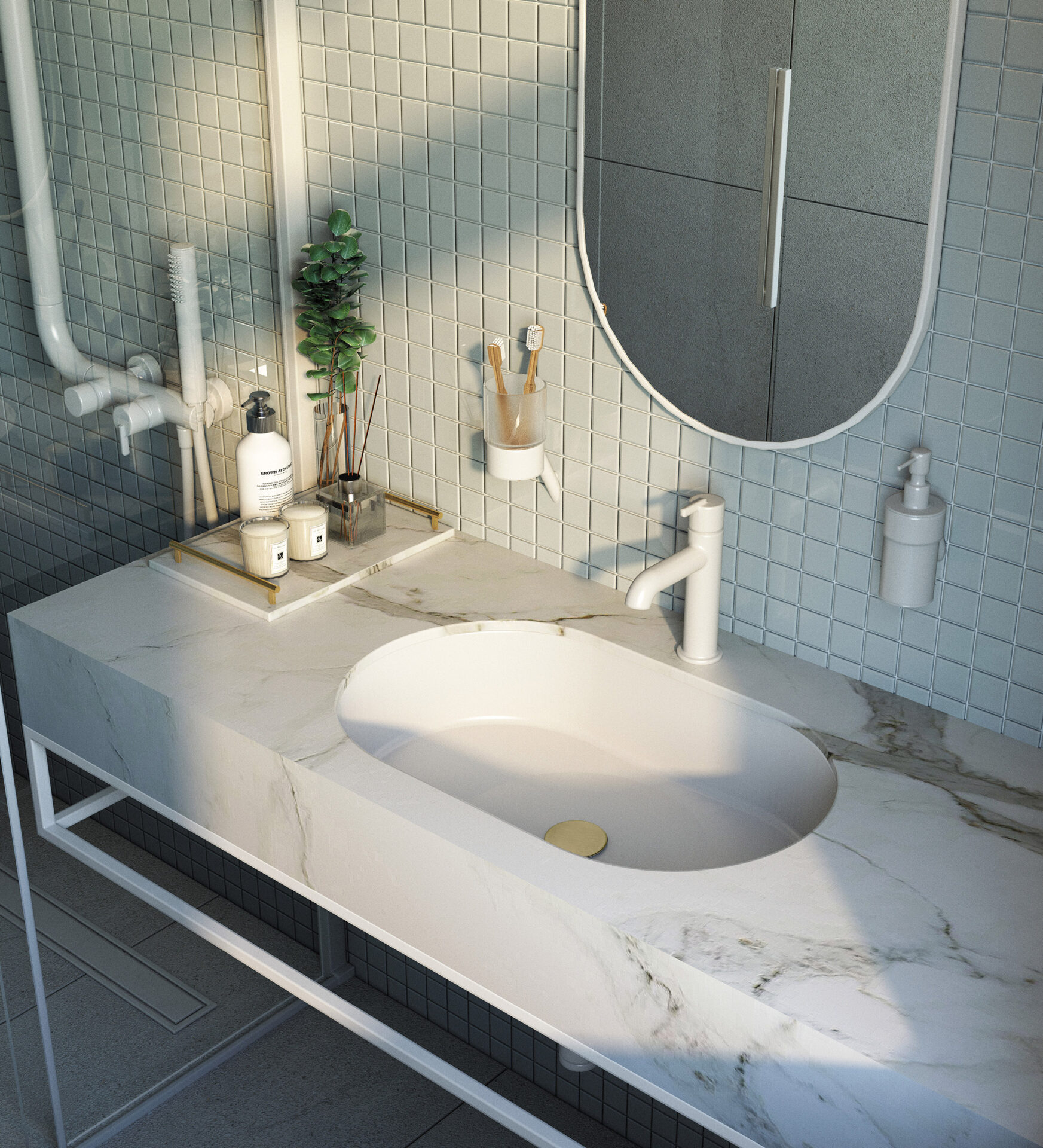 Miroir suspendu encadré – Image 4